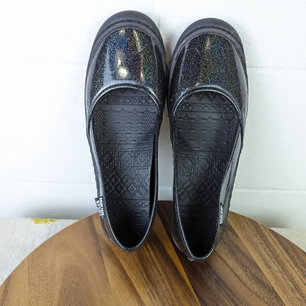 Mukluk Women's Sandy Shoes Black Sparkle Slip On Size 11
